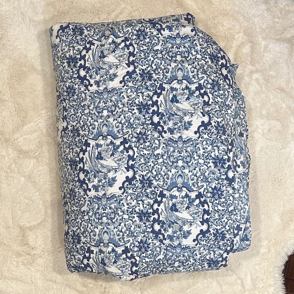 Ralph Lauren Tamarind Bird Porcelain Blue/White Queen Comforter